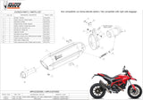 Catalytic Exhaust Tip With Sound Certification Suono Stainless Steel Carbon - Mivv Compatible With Ducati Hyperstrada 821 (2013-2015)