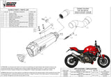 Catalytic Exhaust Tip With Sound Certification Delta Race Steel Black Carbon - Mivv Compatible With Ducati Monster 1200 (2014-2016)