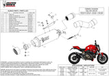 Non-Catalytic Exhaust Tip With Sound Certification Gppro Steel Black - Mivv Compatible With Ducati Monster 1200 (2014-2016)