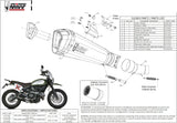 Catalytic Exhaust Tip With Sound Certification Delta Race Steel Black Carbon - Mivv Compatible With Ducati Scrambler 800 (2015-2020)