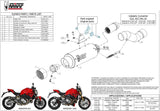 Catalytic Exhaust Tip With Sound Certification Gppro Steel Black - Mivv Compatible With Ducati Monster 1200 (2017-2021)