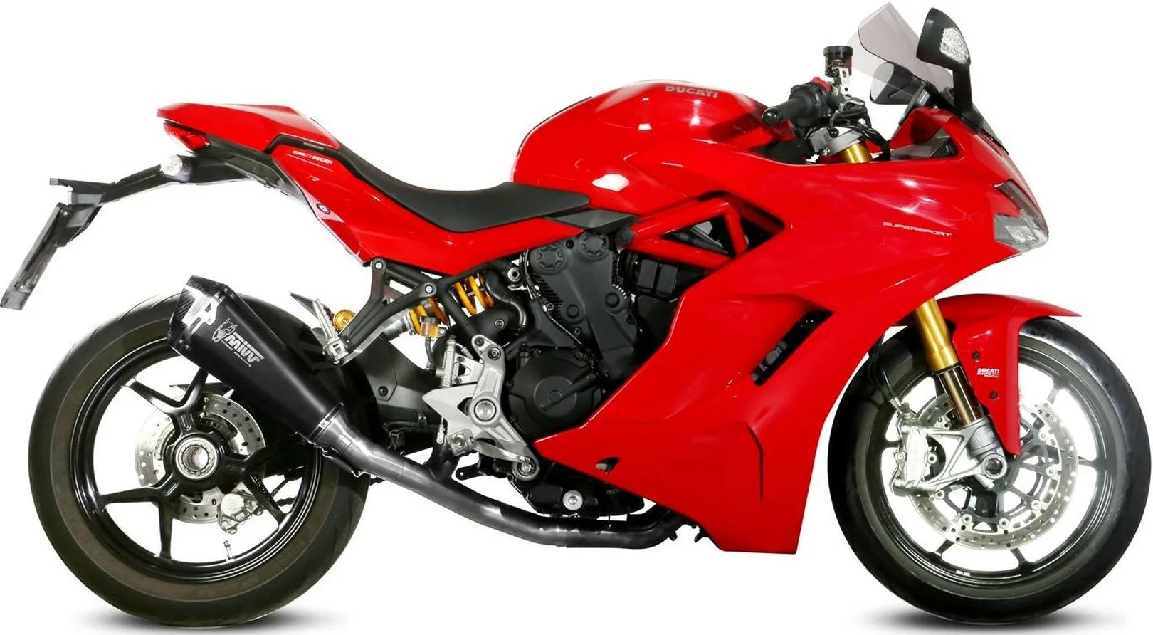 Catalytic Exhaust Tip With Sound Certification Delta Race Steel Black Carbon - Mivv Compatible With Ducati Supersport 939 - S (2017-2020)