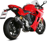 Catalytic Exhaust Tip With Sound Certification Delta Race Steel Black Carbon - Mivv Compatible With Ducati Supersport 939 - S (2017-2020)