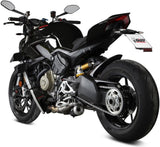 Dual Exhaust System Without Catalytic Converters And Without Sound Certification X-M1 Steel Black - Mivv Compatible With Ducati Streetfighter V4 (2020-2022)