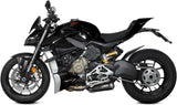 Dual Exhaust System Without Catalytic Converters And Without Sound Certification X-M1 Steel Black - Mivv Compatible With Ducati Streetfighter V4 (2020-2022)