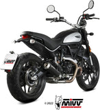 Catalytic Exhaust Tip With Sound Certification X-M1 Steel Black - Mivv Compatible With Ducati Scrambler 800 Icon (2021-2022)