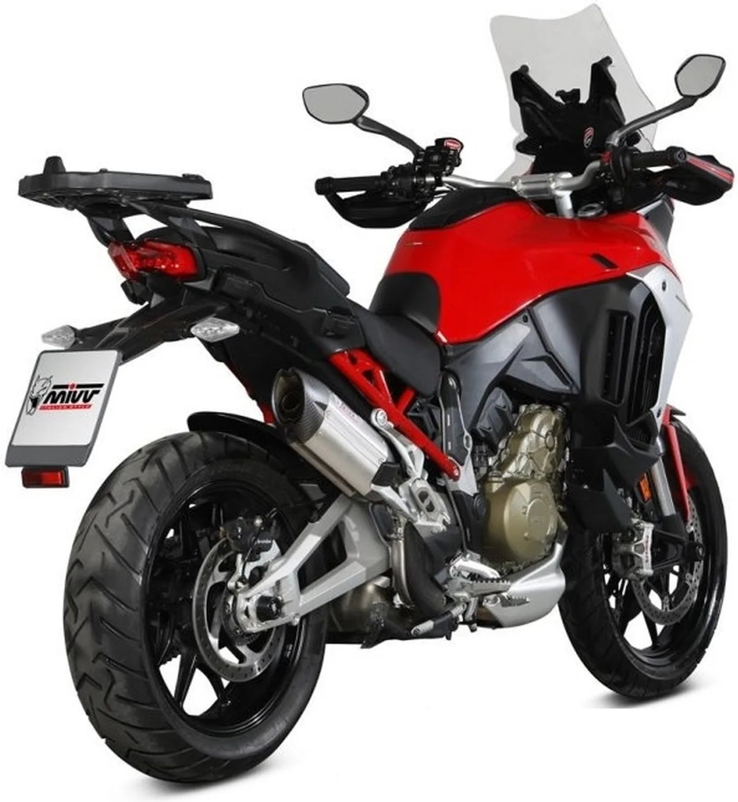 Exhaust Tip With Noise Certification Suono Stainless Steel Carbon - Mivv Compatible With Ducati Multistrada V4 1100 - S (2021-2024)