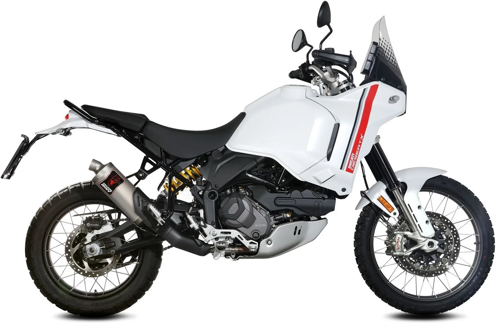 Exhaust Tip With Noise Certification Dakar Titanium - Mivv Compatible With Ducati Desert-X (2022-2024)