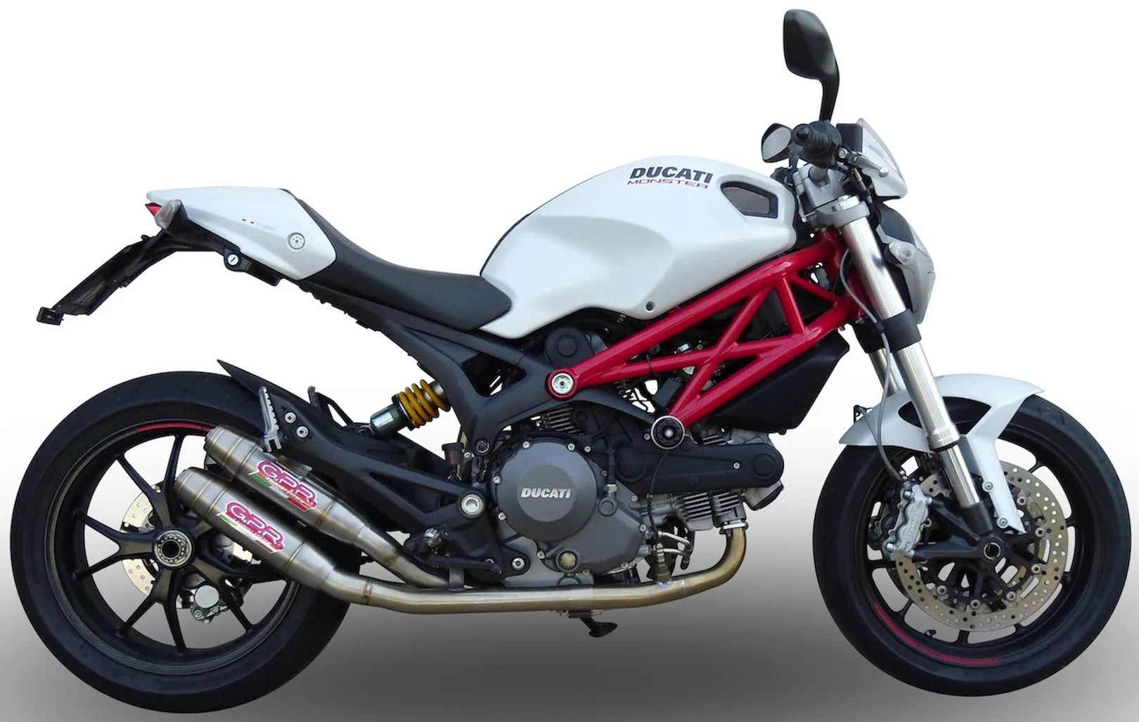 Complete Catalytic Exhaust System With Sound Certification Deeptone Stainless Steel - Gpr Compatible With Ducati Monster 796 (2010-2014)