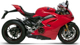 Dual Exhaust System Without Sound Certification Titanium Black Aluminium Cap - Termignoni Compatible With Ducati Panigale V4 (2018-2021)