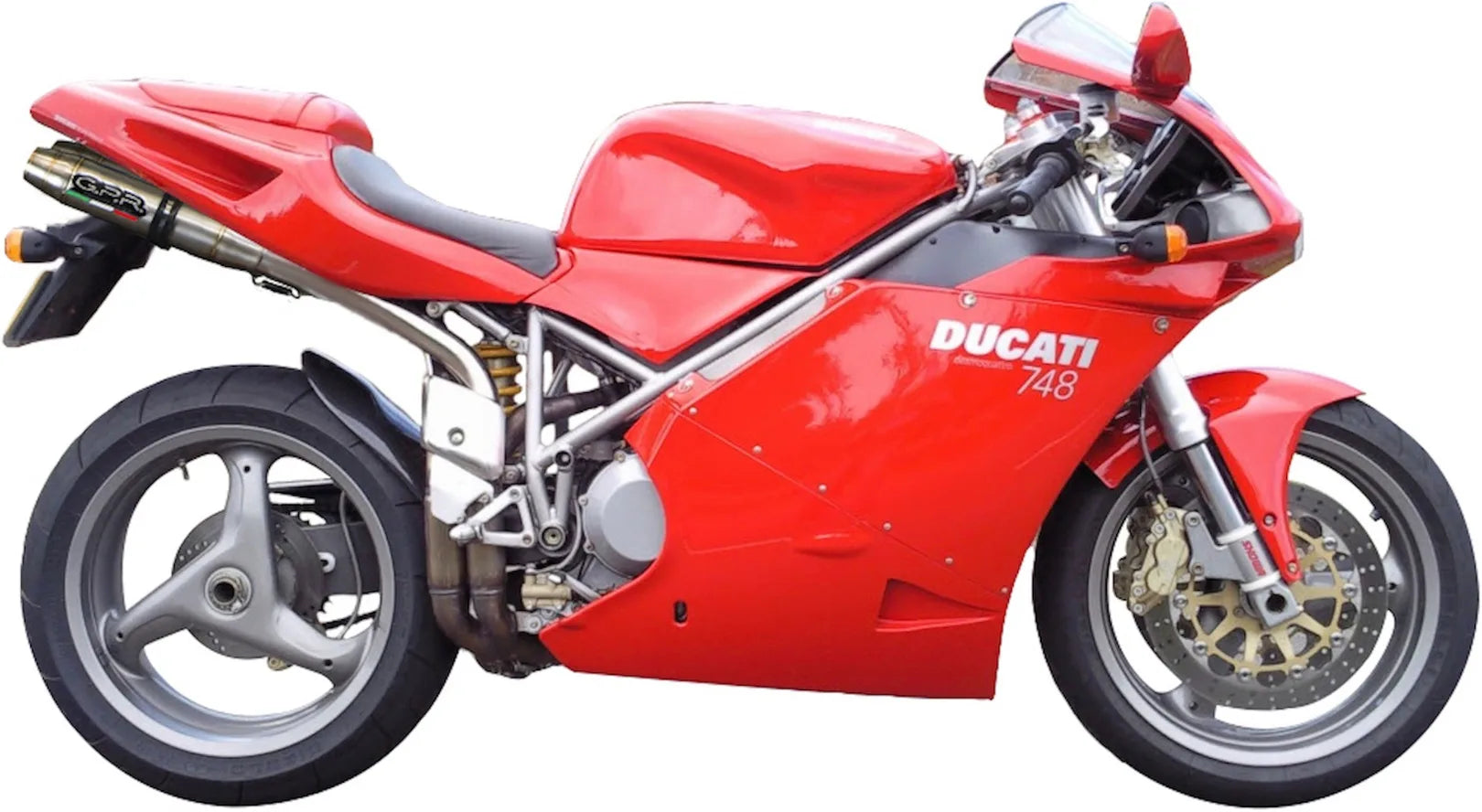 Dual Exhaust System With Sound Certification Deeptone Stainless Steel - Gpr Compatible With Ducati 748 - S - Sp - Sps - R - Rs (1995-2002)