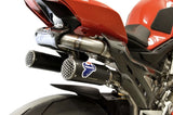 Exhaust Tip Without Sound Certification Wsbk Replica Full Titanium Black Carbon Cap - Termignoni Compatible With Ducati Streetfighter V4 (2018-2023)