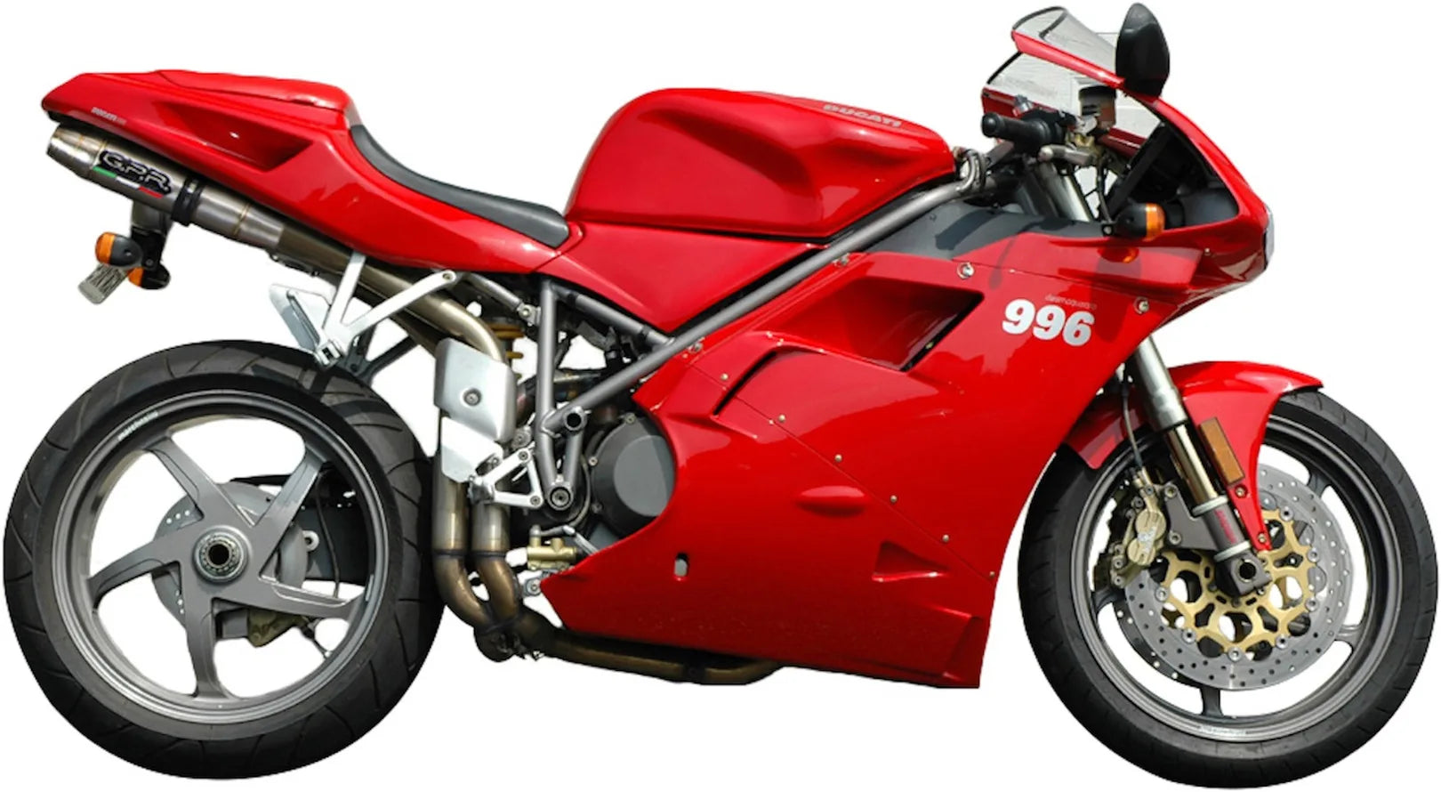 Exhaust Tip With Noise Certification Deeptone Stainless Steel - Gpr Compatible With Ducati 996 - S - Sps (1998-2001)
