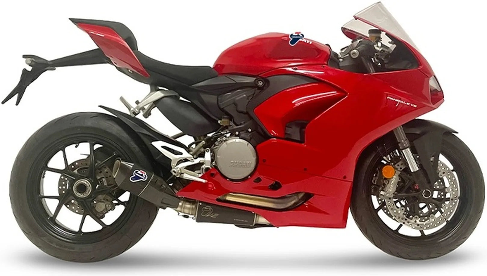 Exhaust Tip Without Sound Certification Titanium Carbon Cap - Termignoni Compatible With Ducati Panigale 950 V2 (2021-2023)