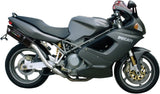 Dual Exhaust System With Sound Certification Furore Aluminium Black - Gpr Compatible With Ducati St3 (2004-2007)