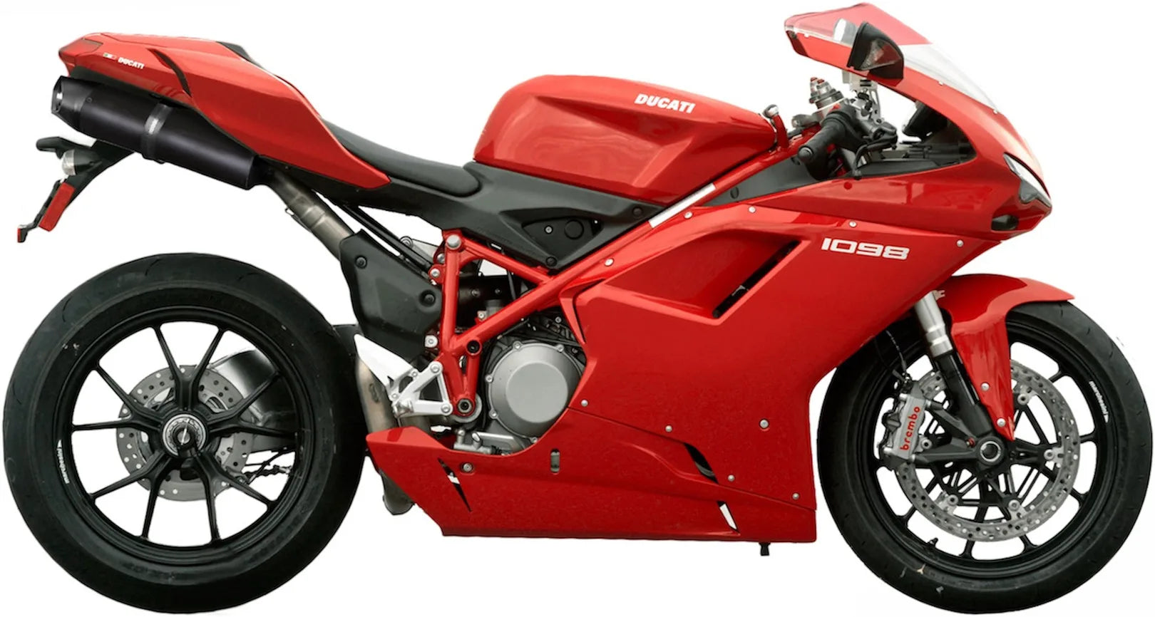Dual Exhaust System With Sound Certification Furore Aluminium Black - Gpr Compatible With Ducati 1098 (2006-2012)