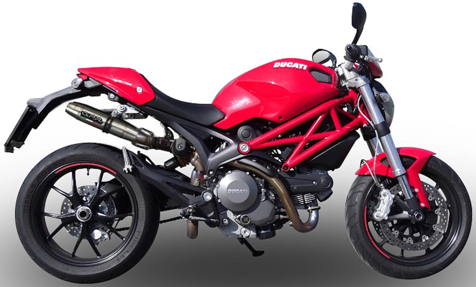 Dual Catalytic Exhaust Tips With Sound Certification Deeptone Stainless Steel - Gpr Compatible With Ducati Monster 1100 (2009-2010)