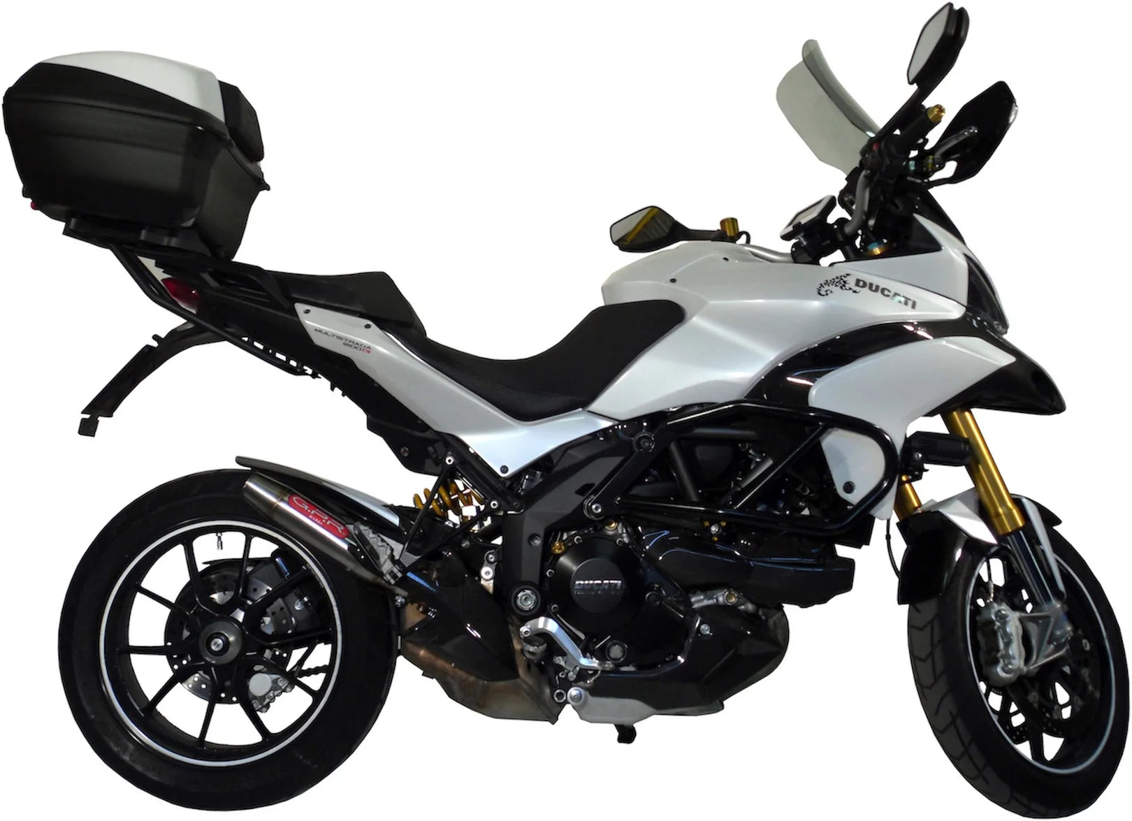 Catalytic Exhaust Tip With Sound Certification Deeptone Stainless Steel - Gpr Compatible With Ducati Multistrada 1200 (2010-2014)