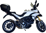 Catalytic Exhaust Tip With Sound Certification Furore Aluminium Black - Gpr Compatible With Ducati Multistrada 1200 (2010-2014)