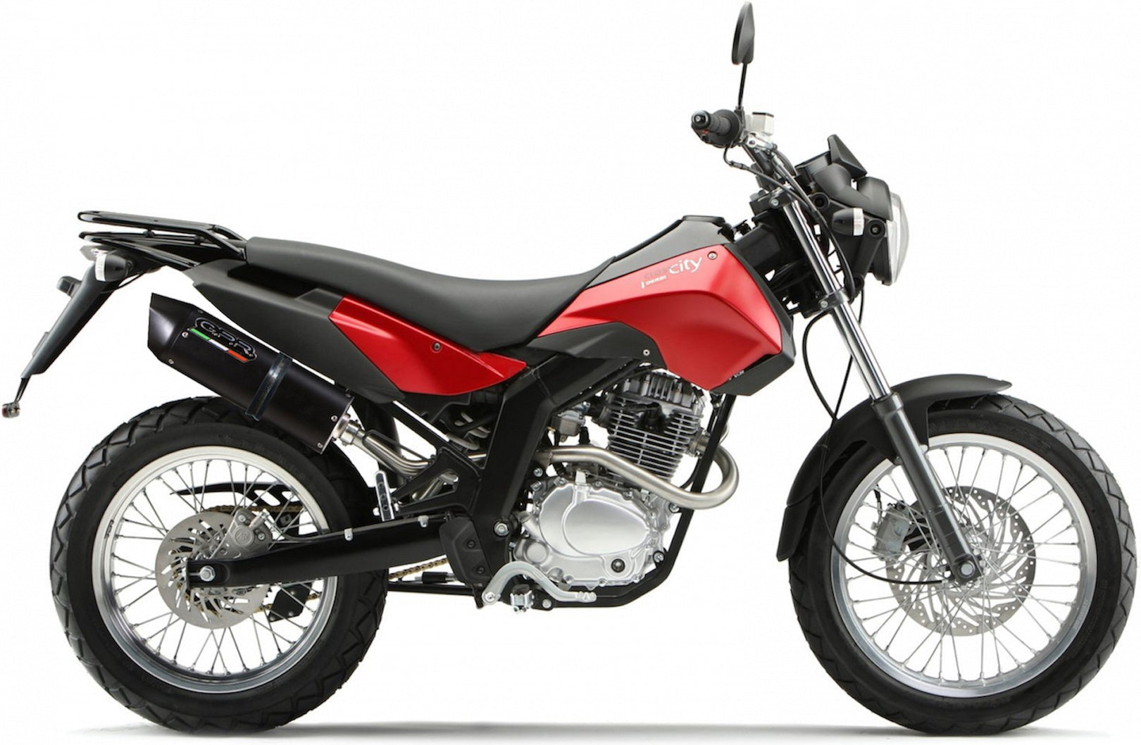 Exhaust Tip With Noise Certification Furore Aluminium Black - Gpr Compatible With Derbi Cross City 125 (2007-2012)