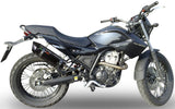 Exhaust Tip With Noise Certification Furore Aluminium Black - Gpr Compatible With Derbi Mulhacèn (2006-2011)