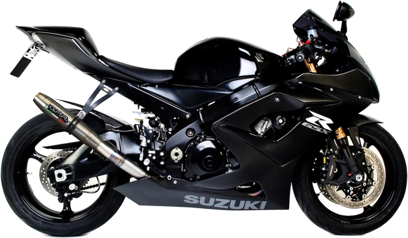 Exhaust Tip With Noise Certification Deeptone Stainless Steel - Gpr Compatible With Suzuki Gsx-R 1000 K5 (2005-2006)