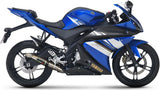 Complete Non-Catalytic Exhaust System With Sound Certification Deeptone Stainless Steel - Gpr Compatible With Yamaha Yzf-R 125 Ie (2014-2016)