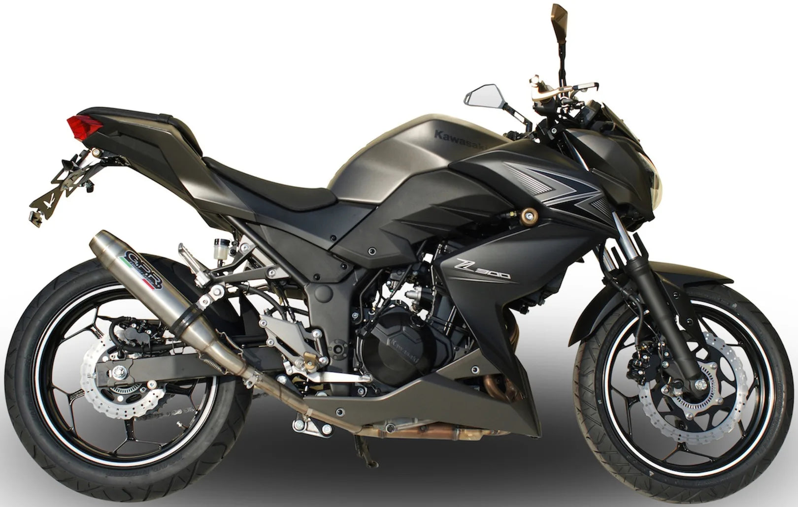 Exhaust Tip With Noise Certification Deeptone Stainless Steel - Gpr Compatible With Kawasaki Z 300 (2014-2017)