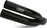Exhaust Tip With Noise Certification Double Gun Steel Black - Mivv Compatible With Benelli Leoncino (2017-2024)