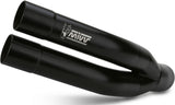 Uncatalysed Exhaust System Without Sound Certification Double Gun Steel Black - Mivv Compatible With Kawasaki Z 750 (2007-2014)