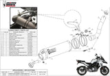 Exhaust Tip With Noise Certification Oval Carbon Carbon - Mivv Compatible With Benelli Trk 502 (2017-2024)