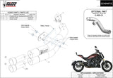 Non-Catalytic Exhaust Tip With Sound Certification Double Gun Steel Black - Mivv Compatible With Benelli 502 C (2019-2024)