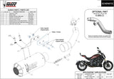 Non-Catalytic Exhaust Tip With Sound Certification Mk3 Steel Black - Mivv Compatible With Benelli 502 C (2019-2024)