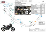 Complete Exhaust System Without Catalytic Converter And Without Sound Certification X-M1 Steel Black - Mivv Compatible With Benelli Leoncino 125 (2022-2024)