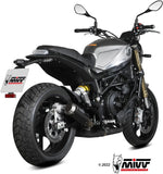 Uncatalysed Exhaust System Without Sound Certification Mk3 Carbon - Mivv Compatible With Benelli Leoncino 800 (2022-2024)