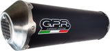 Exhaust Tip With Noise Certification Evo4 Road Black Aluminium - Gpr Compatible With Piaggio X-Evo 125 (2007-2008)