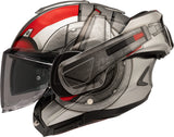 Flip-Up Motorcycle Helmet Hjc F100 Advanced Fiberglass Composite Mc1 Antman Marvel Size 07 S
