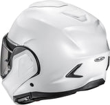 Flip-Up Motorcycle Helmet Hjc F100 Advanced Fiberglass Composite Pearl White Size 06 Xs