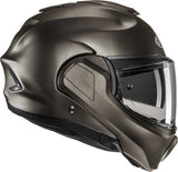 Flip-Up Motorcycle Helmet Hjc F100 Advanced Fiberglass Composite Semi Flat Titanium Size 06 Xs