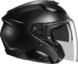 Urban Motorcycle Helmet Hjc F31 Advanced Fiberglass Semi Flat Black Size 11 Xxl