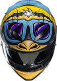 Full-Face Motorcycle Helmet Hjc F71 Advanced Fiberglass Mc23 Monkey Dj Size 06 Xs