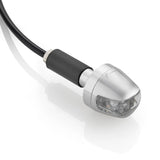 Turn Signal Led Bar-End + Mirror Kit Eccentrico D13,5-18 Rizoma Sguardo Chrome