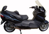 Complete Non-Catalytic Exhaust System With Sound Certification Furore Aluminium Black - Gpr Compatible With Suzuki An 650 Burgman (2002-2012)