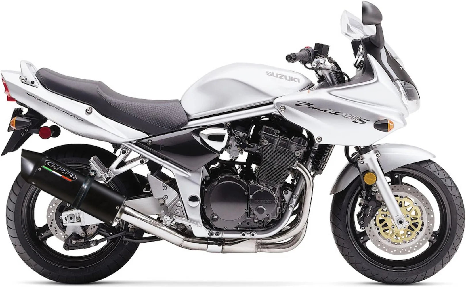 Exhaust Tip With Noise Certification Furore Aluminium Black - Gpr Compatible With Suzuki Gsf 1200 Bandit - S (1997-2004)