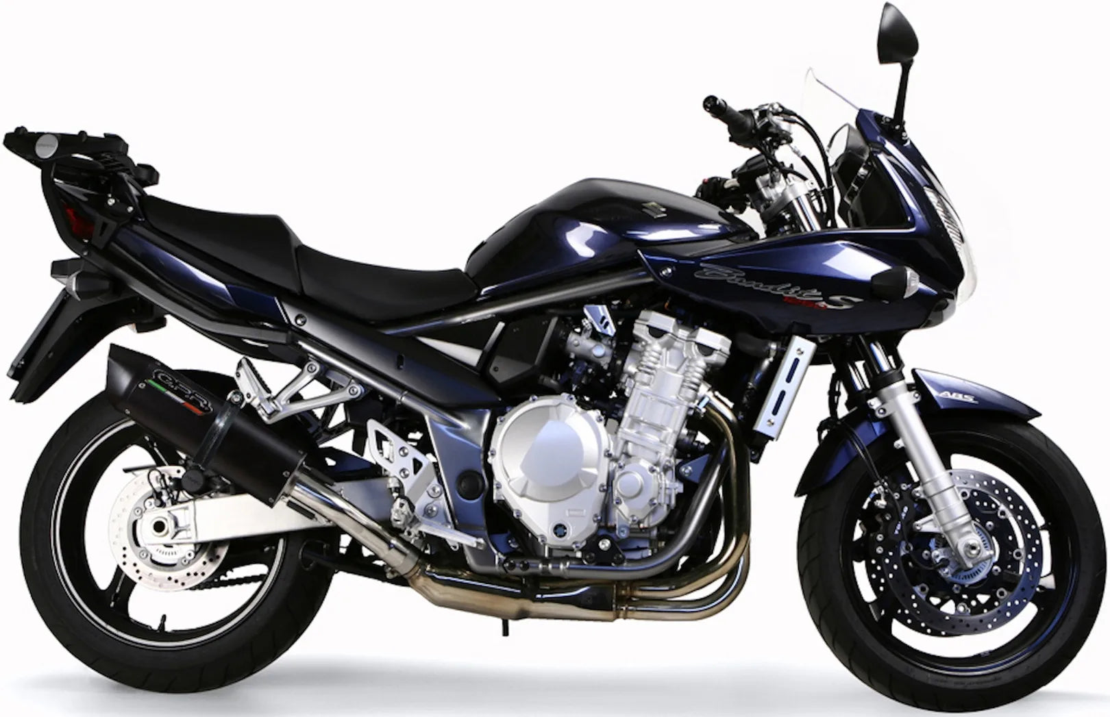 Exhaust Tip With Noise Certification Furore Aluminium Black - Gpr Compatible With Suzuki Gsf 1250 Bandit - S (2007-2012)