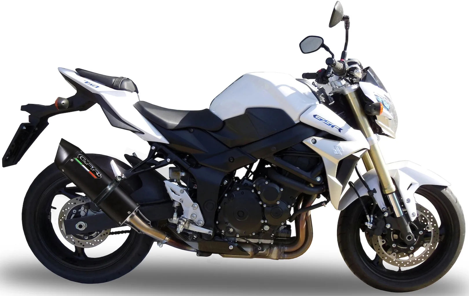 Exhaust Tip With Noise Certification Furore Aluminium Black - Gpr Compatible With Suzuki Gsr 750 (2011-2015)