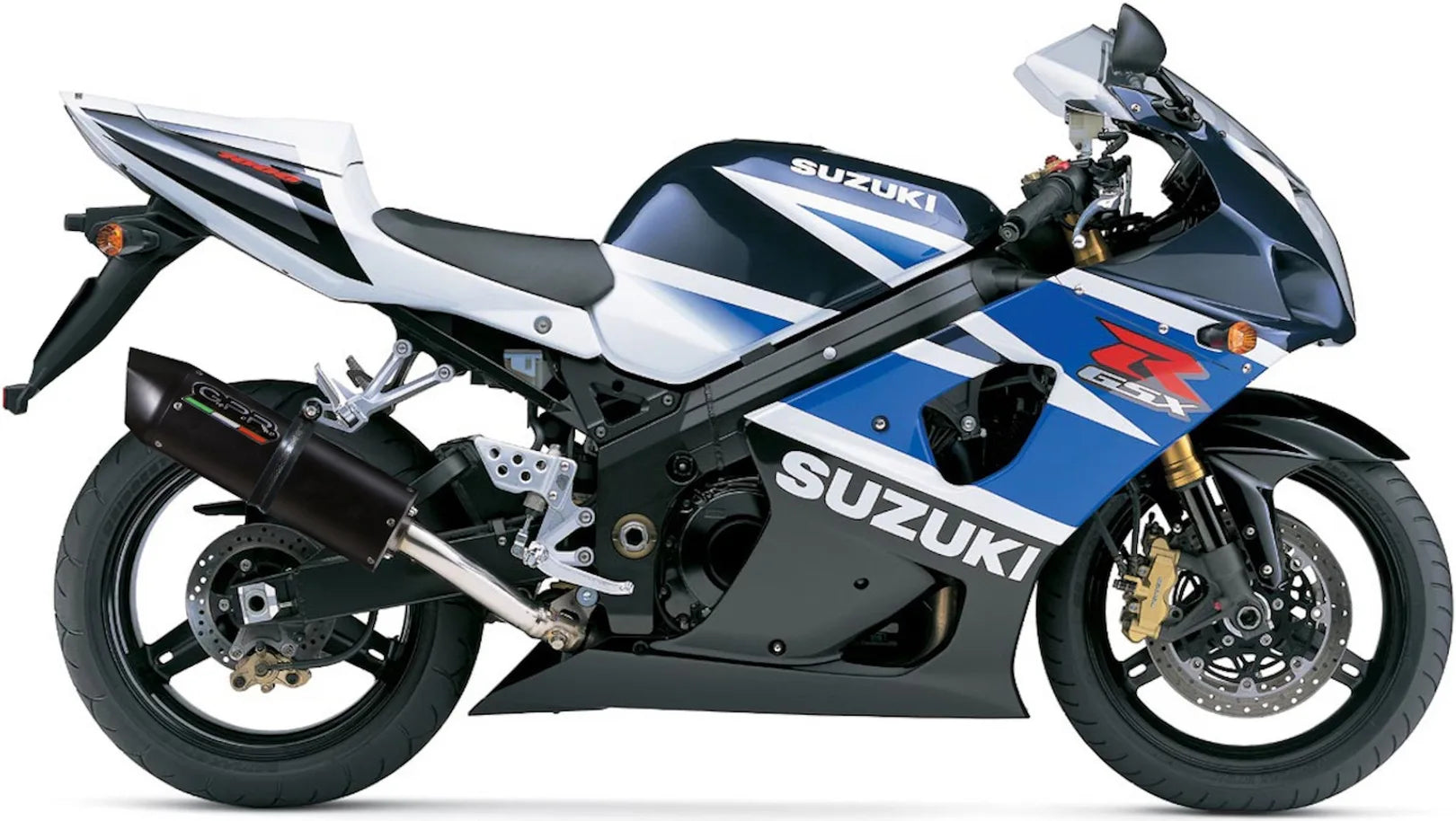 Catalytic Exhaust Tip With Sound Certification Furore Aluminium Black - Gpr Compatible With Suzuki Gsx-R 1000 (2003-2004)