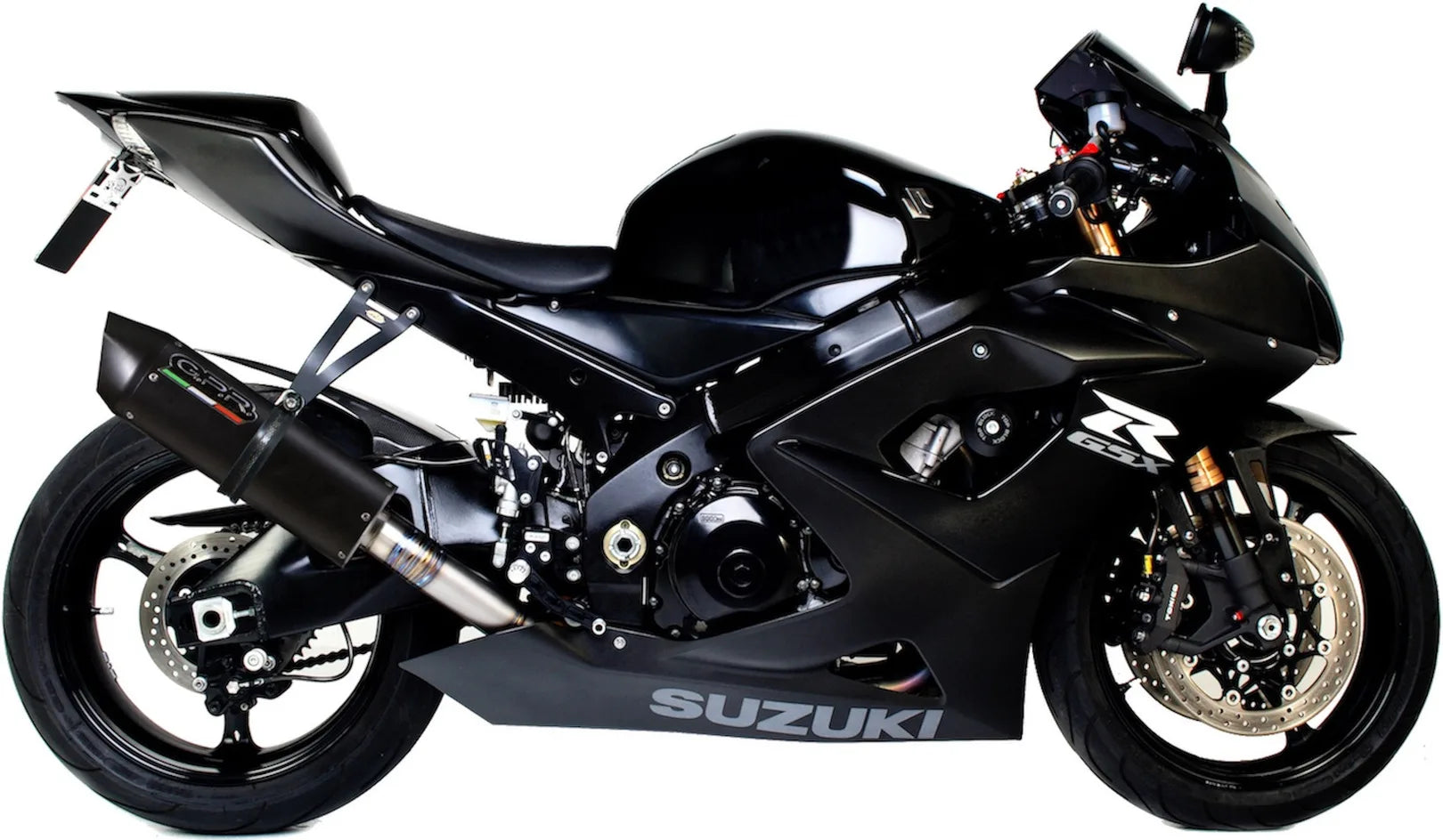 Exhaust Tip With Noise Certification Furore Aluminium Black - Gpr Compatible With Suzuki Gsx-R 1000 K5 (2005-2006)