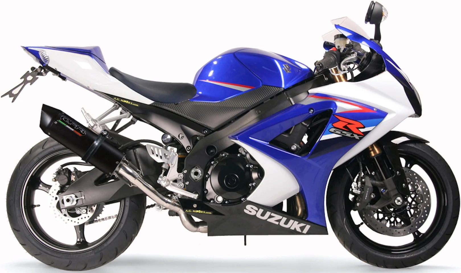 Dual Exhaust System With Sound Certification Furore Aluminium Black - Gpr Compatible With Suzuki Gsx-R 1000 K7 (2007-2008)