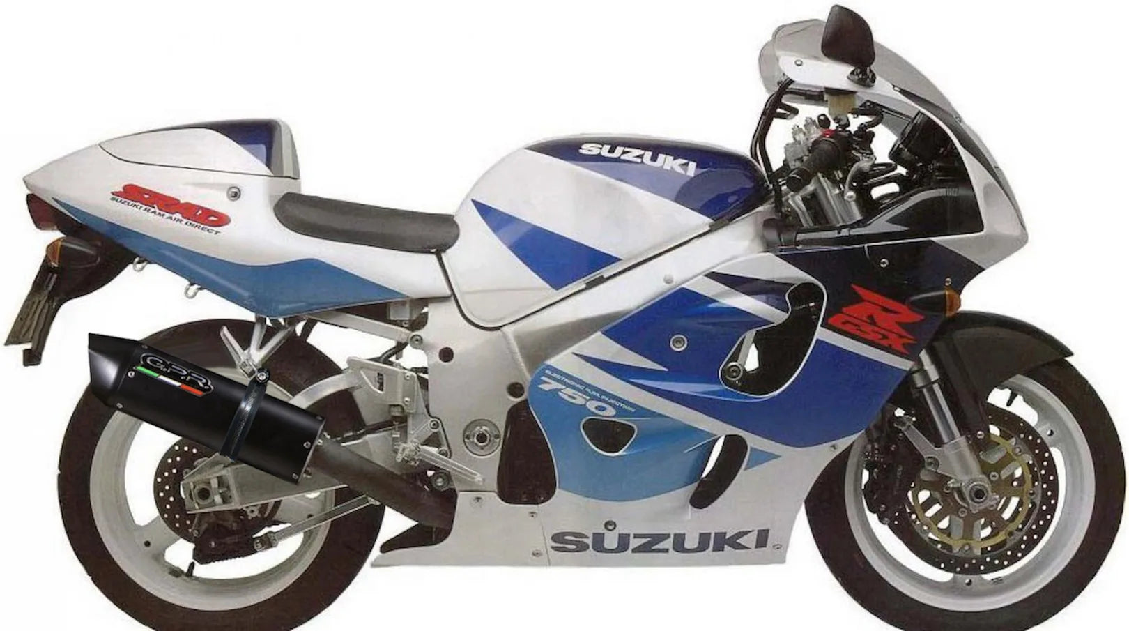 Exhaust Tip With Noise Certification Furore Aluminium Black - Gpr Compatible With Suzuki Gsx-R 600 Srad (1996-2000)